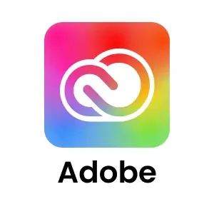 Adobe Creative Cloud logo with app icons like Photoshop, Illustrator, Premiere Pro – available online at Softwaresale