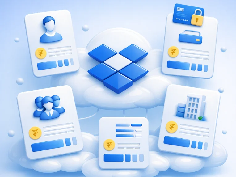 Dropbox Cloud Storage Pricing in India