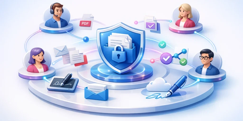 Team collaboration with secure document sharing